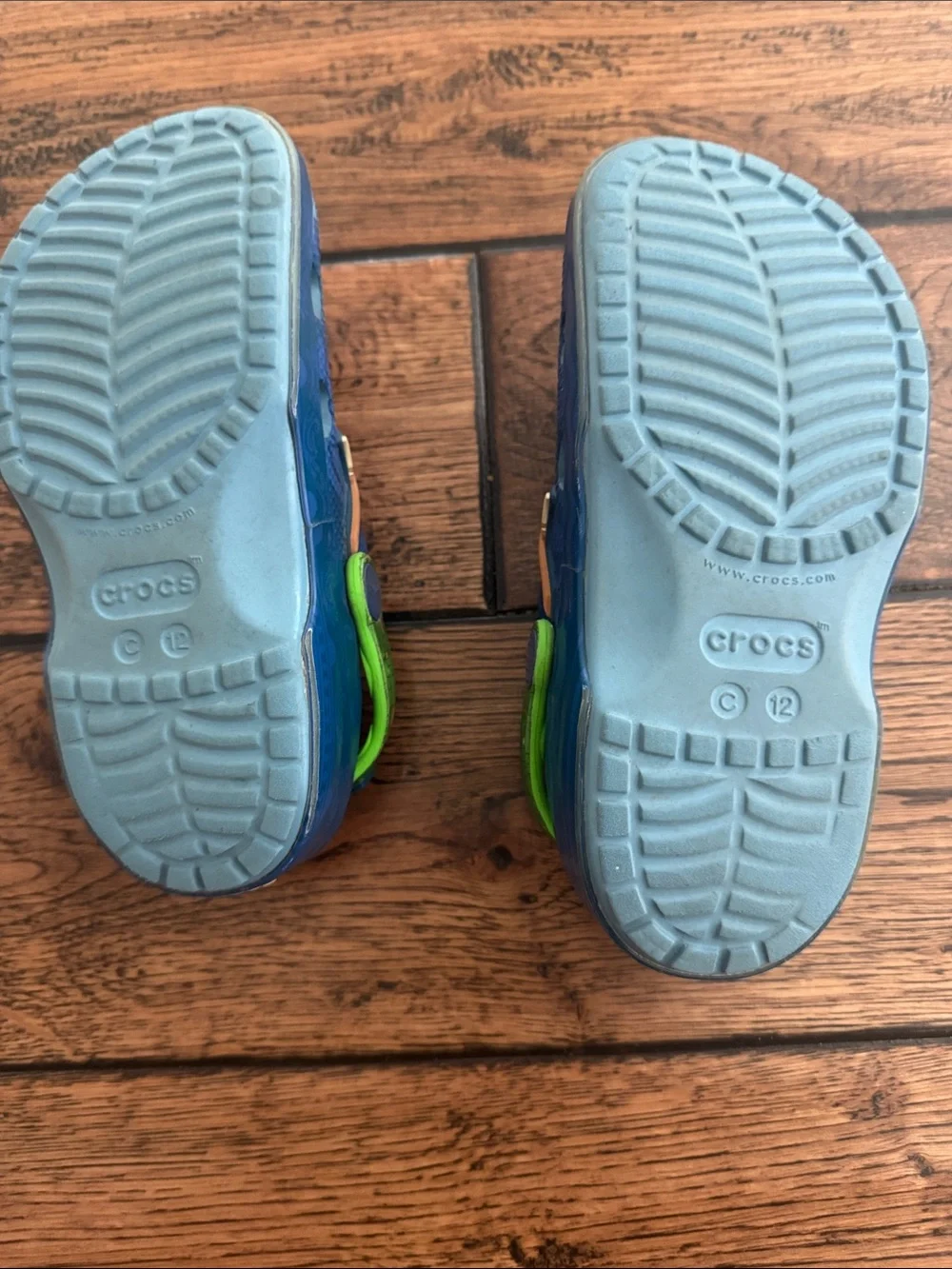 Disney Kids' Blue Moana Crocs with Green Strap